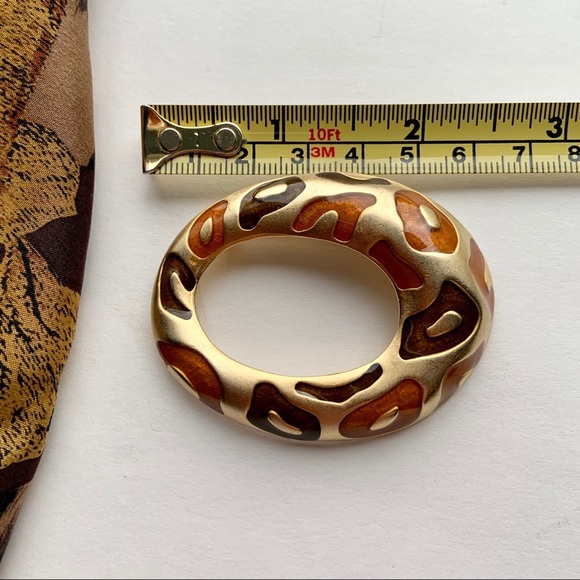 Vintage animal print enamel brooch - Picture 3 of 5